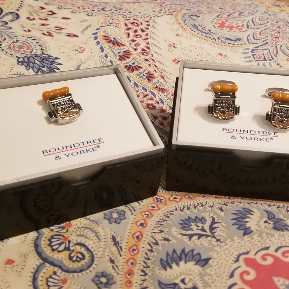 Cufflinks & matching lapel pin...say 